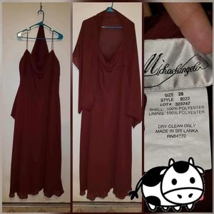 Wine bridesmaid dress